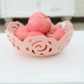 Household Kitchen Counter Rose Pattern Fruit And Vegetable Storage Basket